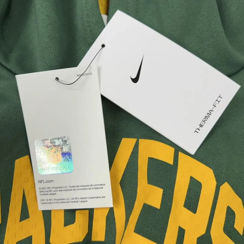 Nike Green Bay Packers Therma Hoodie Size XL 18/20 Kids Green Pullover